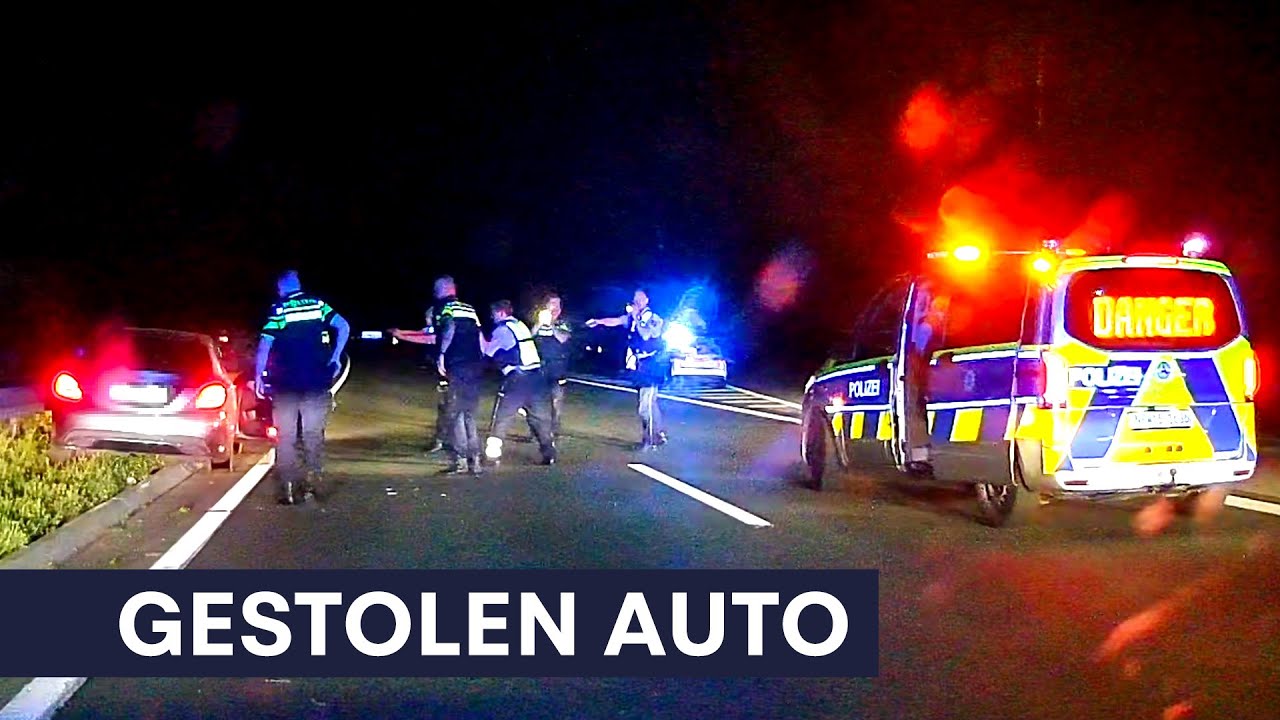 Politie |  Achtervolging gestolen auto | Duitse politie zet spijkermatten in |