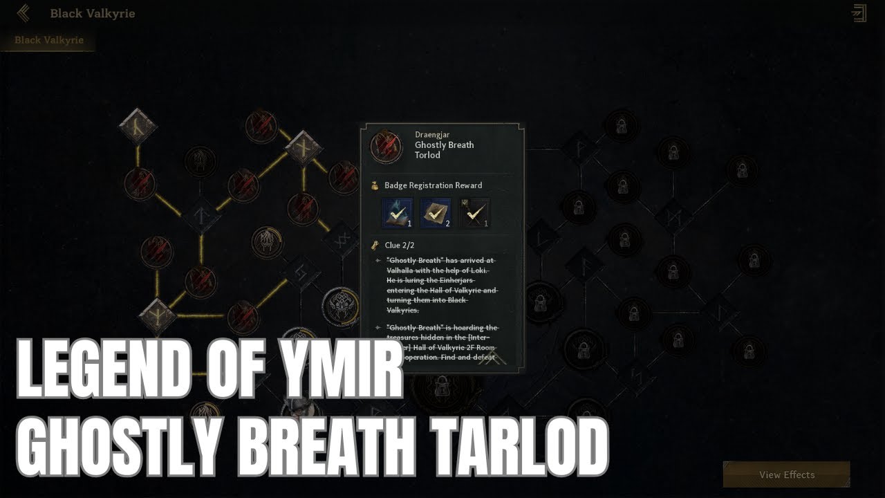 Legend of YMIR | BLACK VALKYRIE LOCATION: Ghostly Breath Tarlod