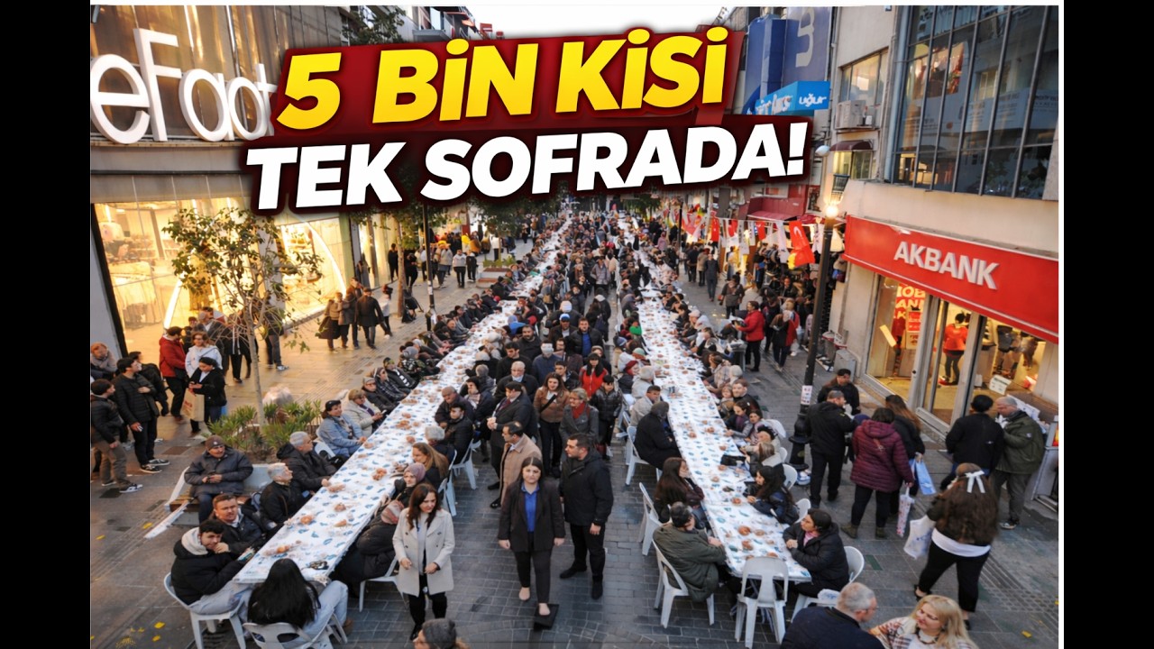5 Bin Kişi Aynı Sofrada! 🍽️ Karşıyaka’da Kadir Gecesi İftarı 🌙