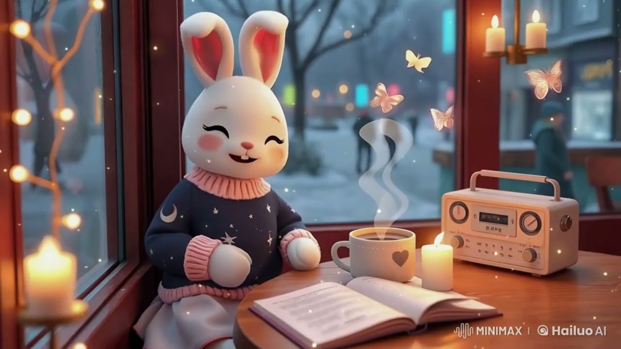 🎵 Winter Whispers: LOFI Latte Vibes for Cozy Souls ❄☕ – Lofi Cute Kawaii Music 💗