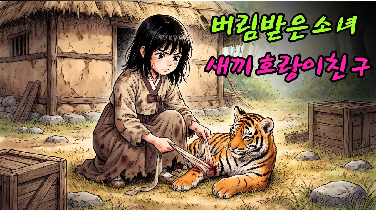 가족에게 버림받은 어린 소녀에게 유일한 친구는 새끼 호랑이 한 마리였다.|민담 |전설 |설화 |옛날이야기 |오디오북