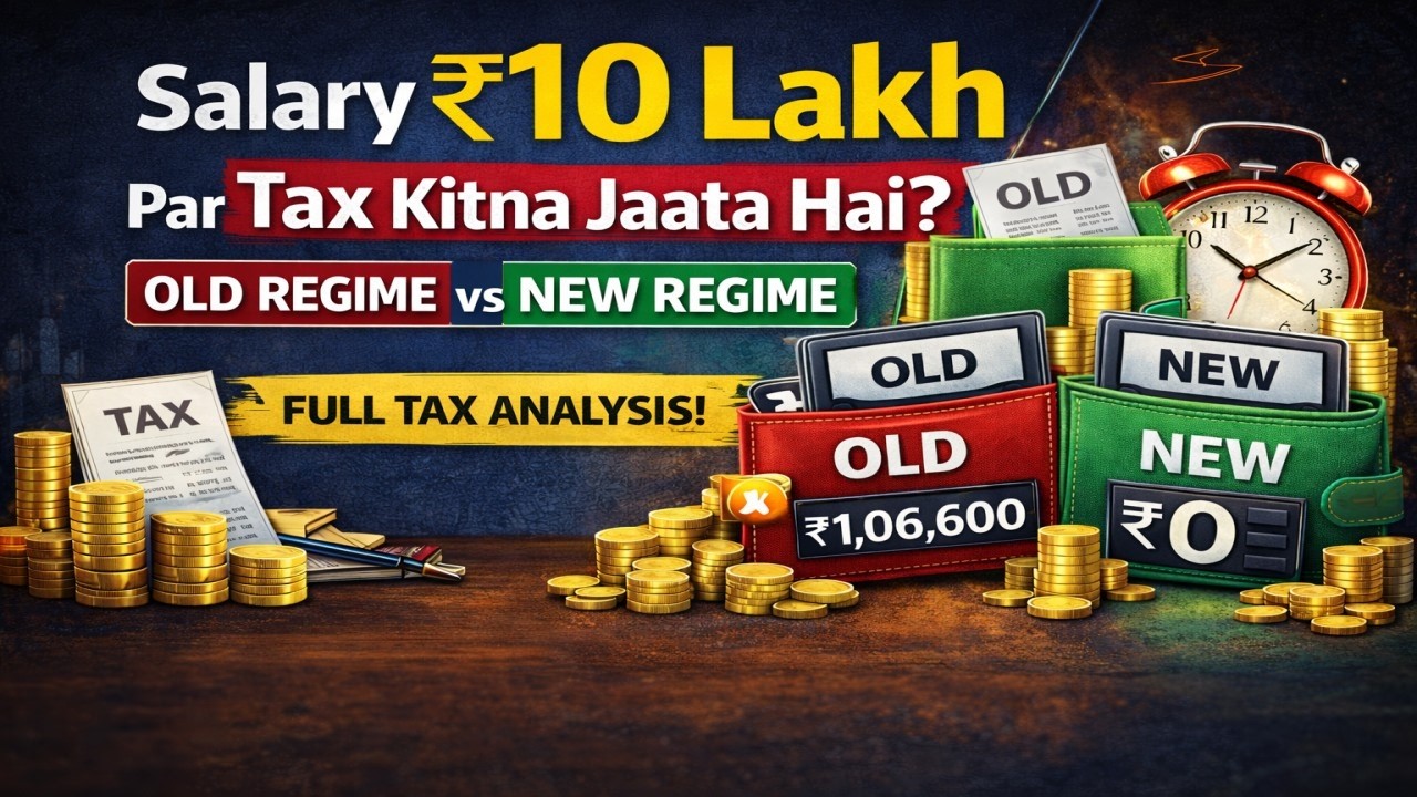 10 Lakh Salary Par Kitna Income Tax? | Old vs New Regime Explained (FY 2025–26) |
