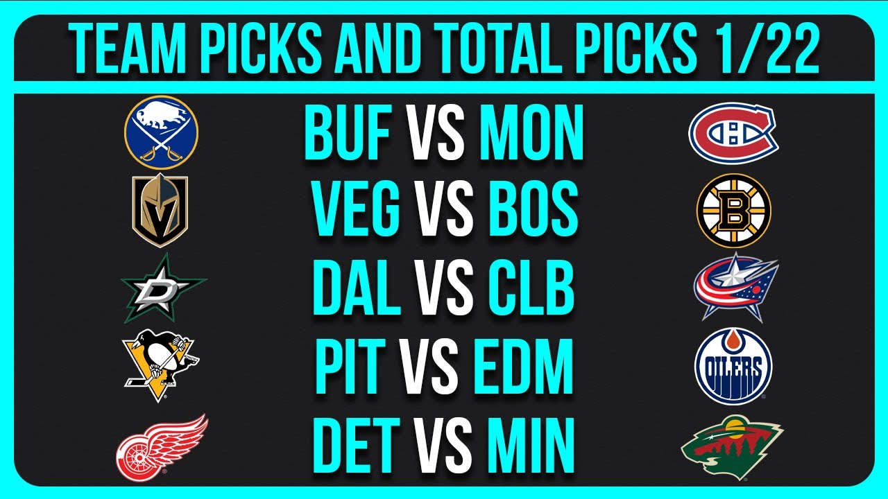NHL Picks Today 1/22/26 NHL Picks and Predictions