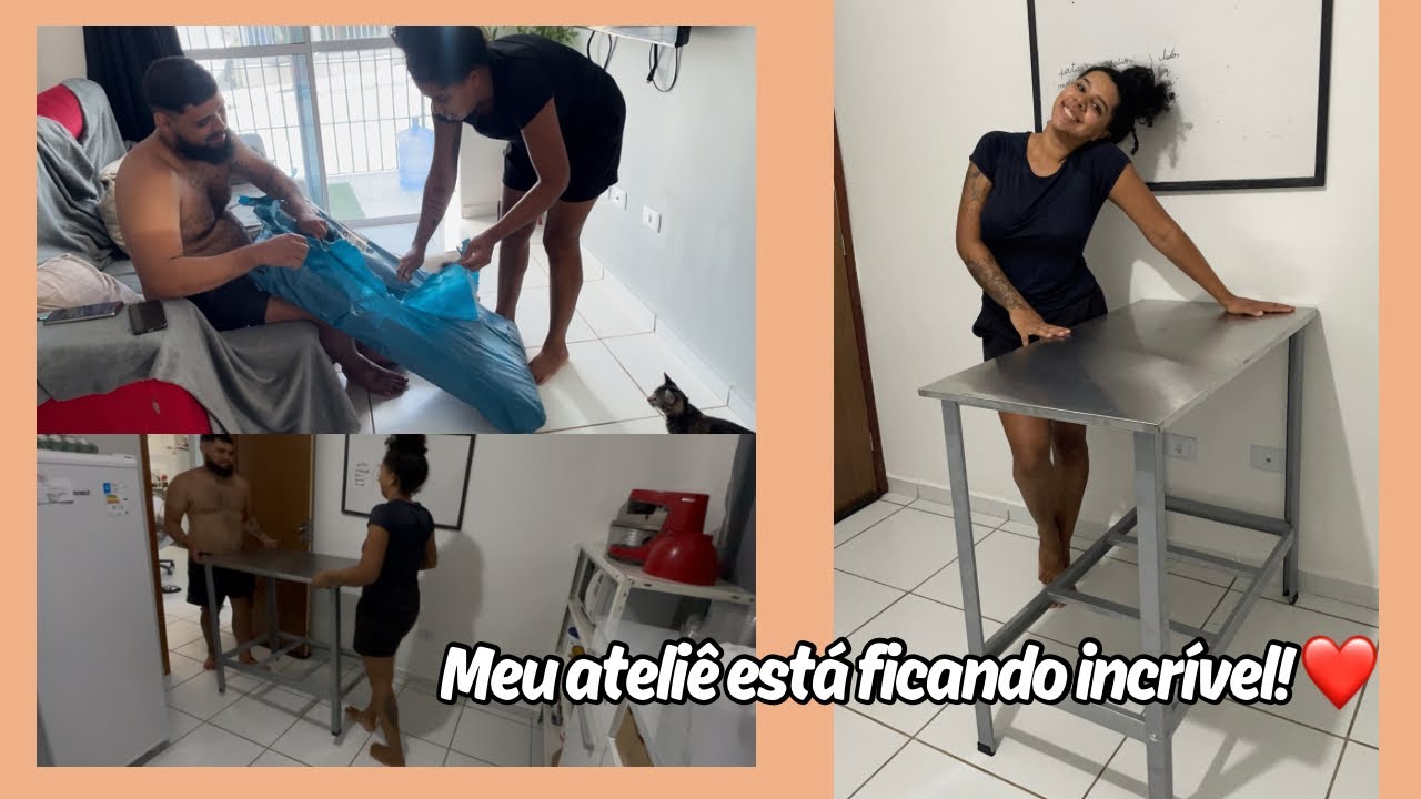 COMPREI UMA MESA DE INOX PARA O MEU ATELIÊ DE CONFEITARIA/ TUDO QUE JÁ FIZ E COMPREI PARA MONTAR ELE