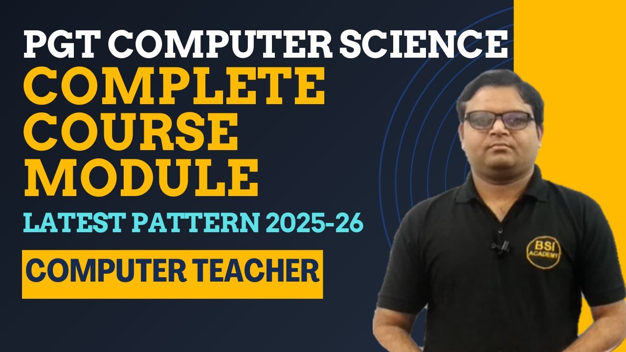 PGT Computer Science Complete Course Module | Daywise Plan | KVS NVS DSSSB BPSC | Computer Teacher