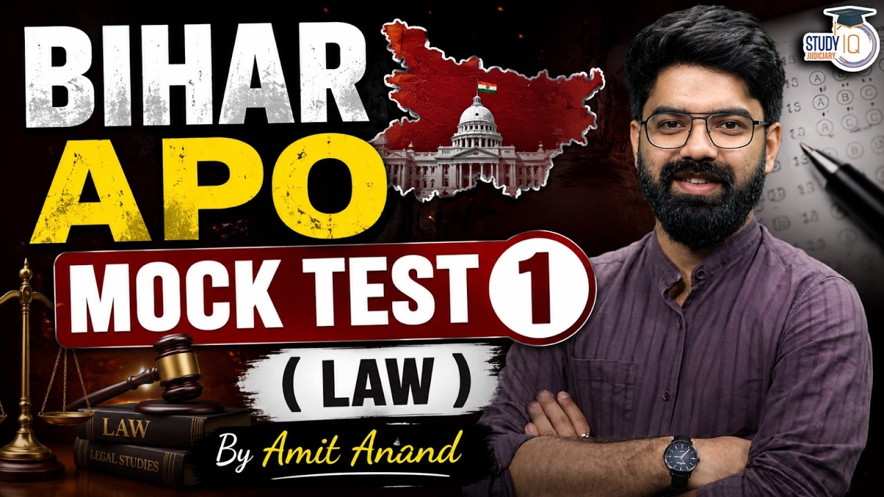 Bihar APO 2026 | Mock Test 1 (Law) | Amit Anand Sir