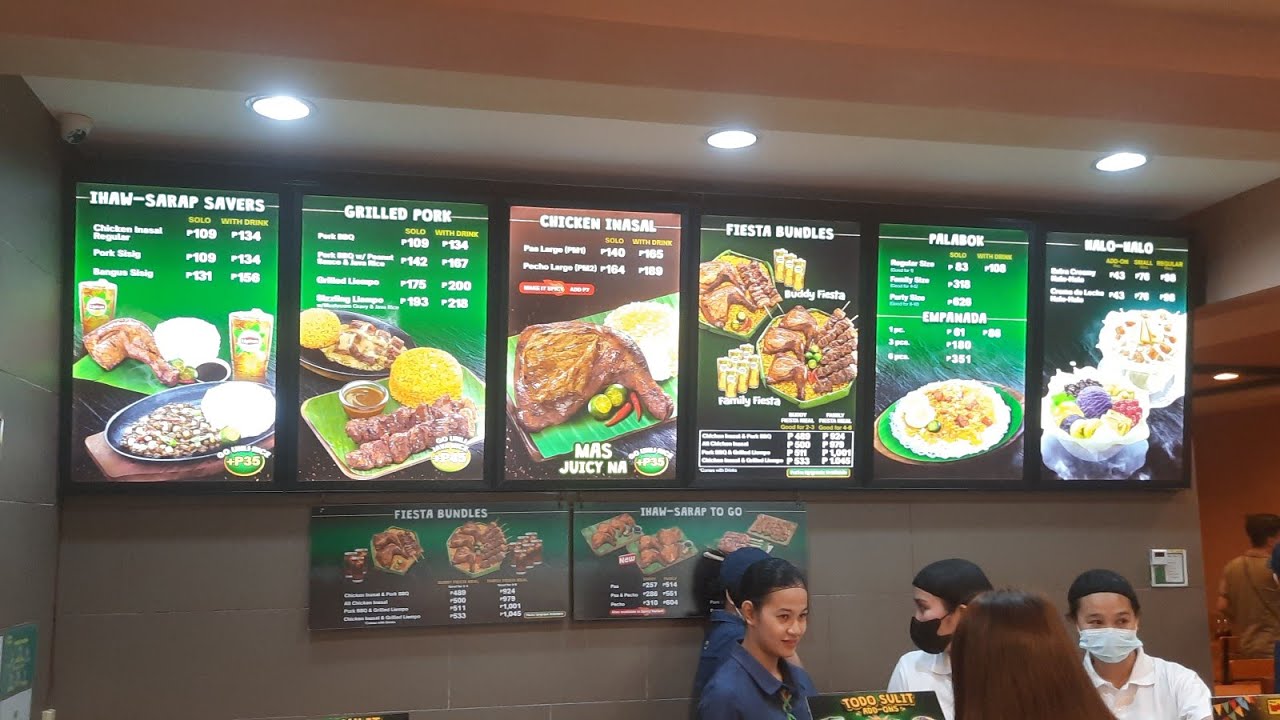 MANG INASAL UPDATED FOOD PRICES 2024