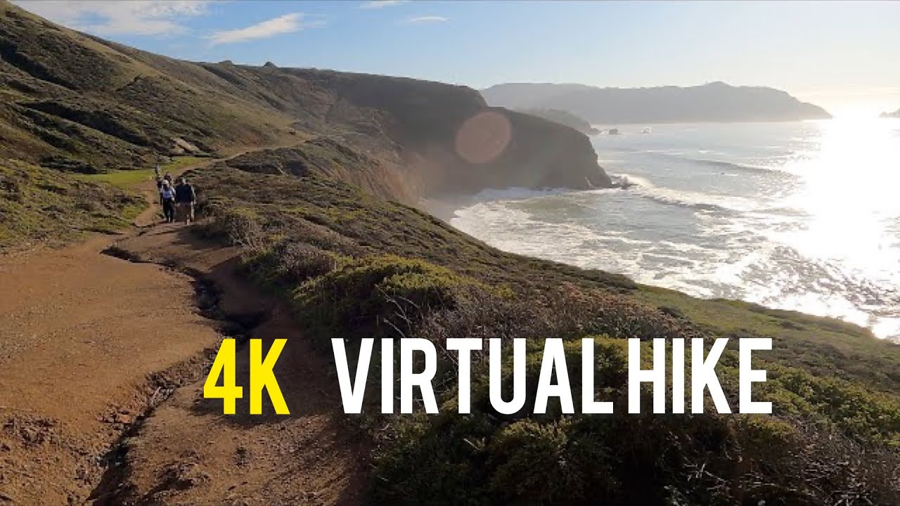 [4k] Mori Point Trail in Pacifica Trail Virtual Hike