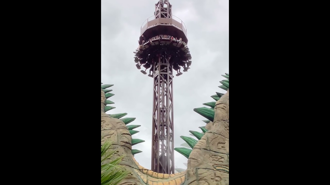 Chessington CROC DROP Ride, Drop tower ride Chessington world of adventures, free fall rollercoaster