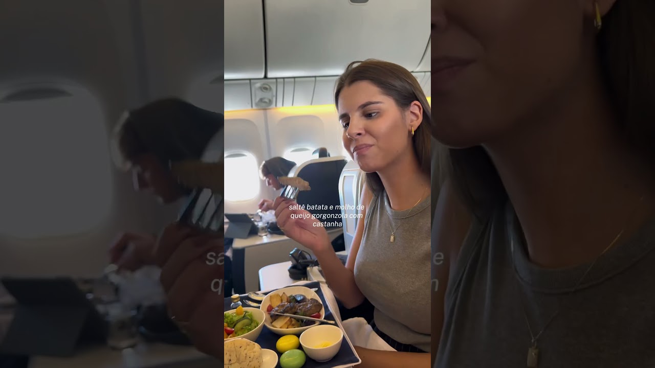 Tudo que comemos na Classe Executiva da Azul, em um voo de Congonhas para Orlando ✈️