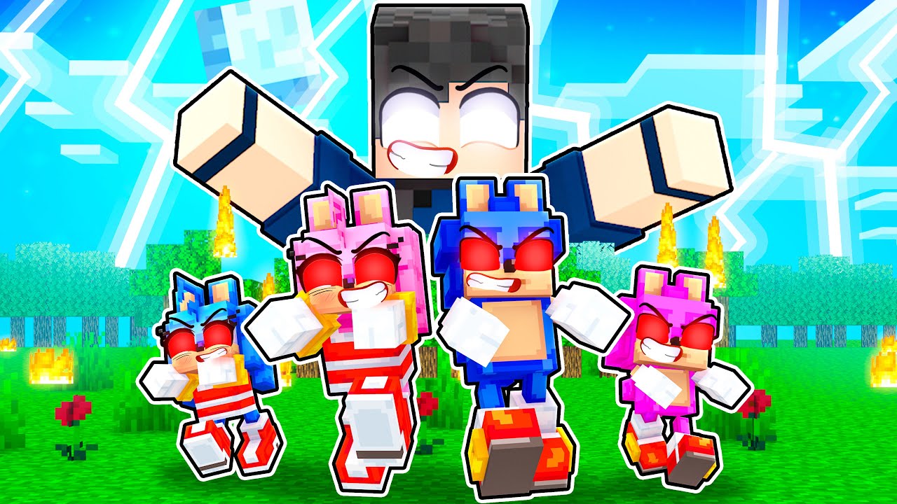 MINECRAFT MAS EU SOU O DEUS DA FAMILIA SONIC