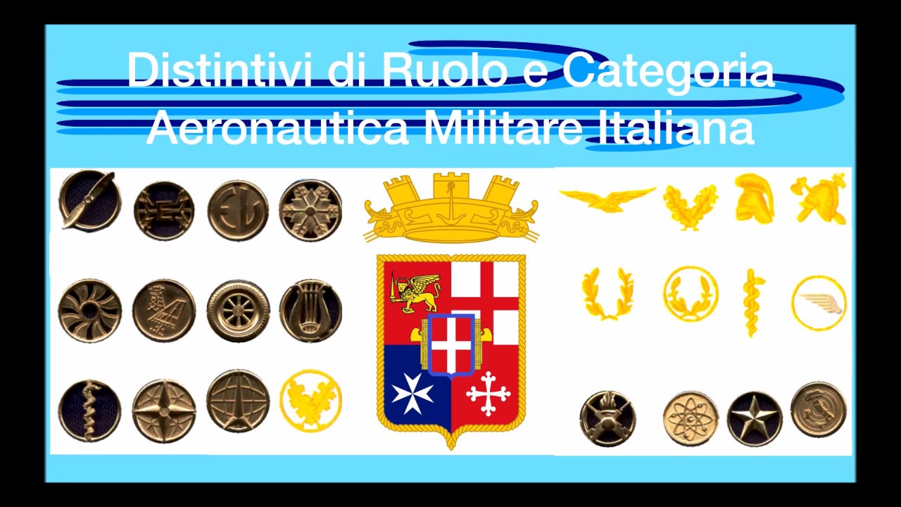 Aeronautica Militare Italiana distintivi di ruolo e categoria