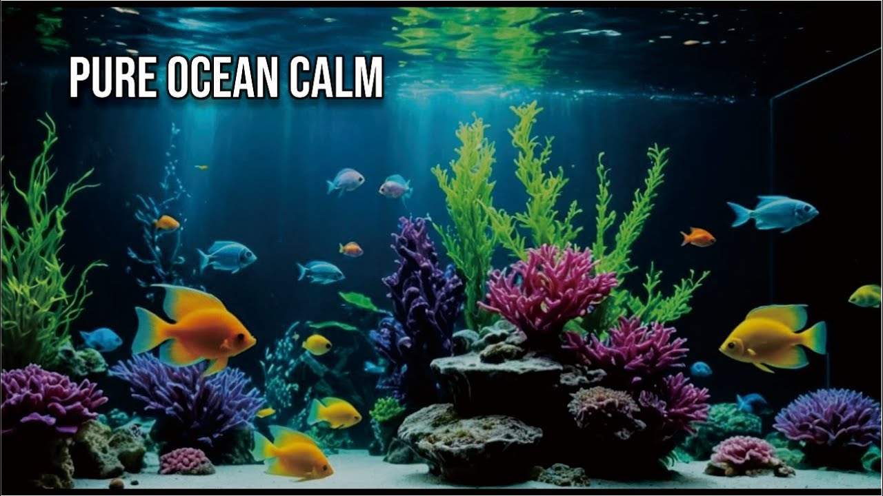Underwater ASMR 🌊 Tropical Fish & Ocean Water Sounds with Relaxing Music | Ideal for Sleep & Calm