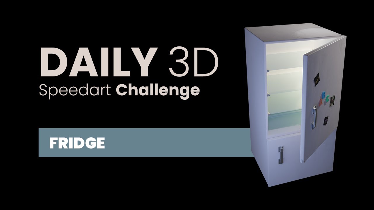 Daily 3D Speed Art - Modeling and texturing a refridgerator in Blender and Substance Painter