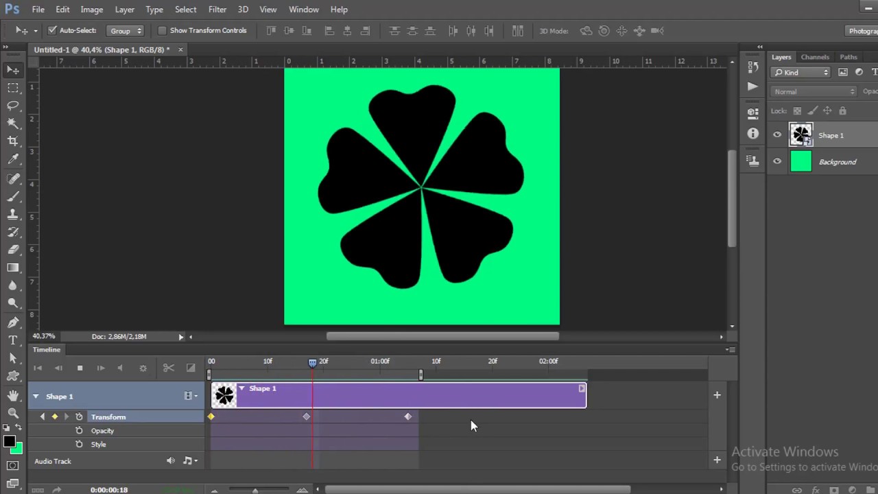 how to create Rotation Animation in photoshop