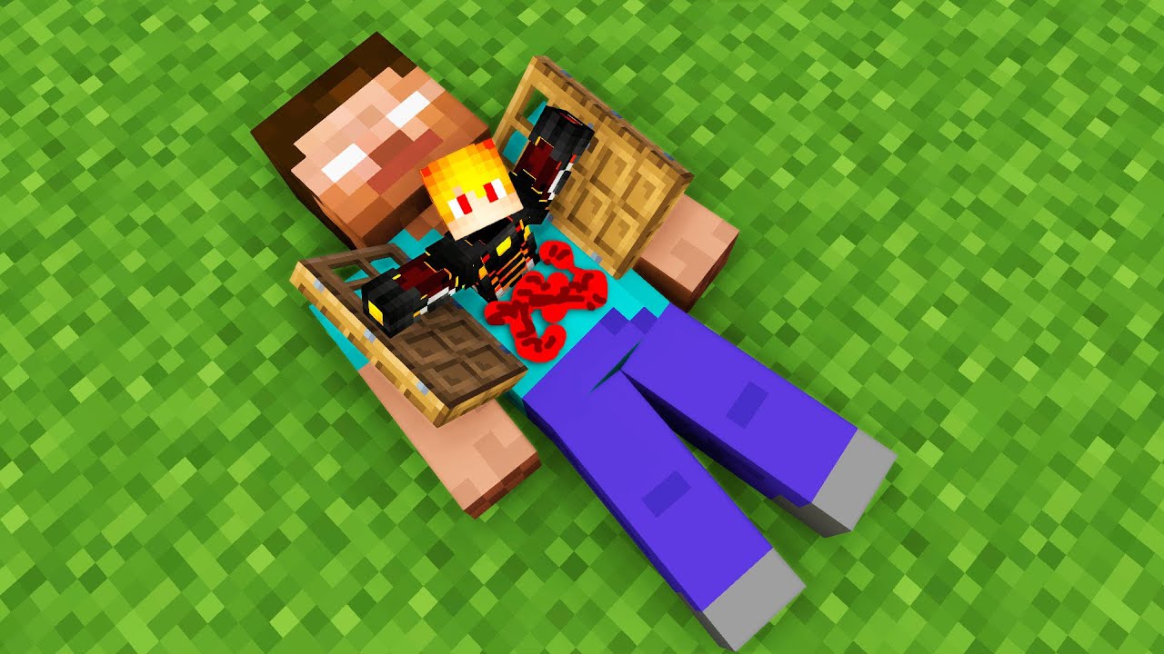 ГОРЯЩИЙ ХЕРОБРИН ПРОТИВ ТНТ ГОЛЕМА В МАЙНКРАФТ ! Алексбой Minecraft Мультик