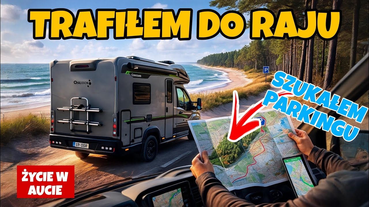 Jeżdżę po wybrzeżu w poszukiwaniu parkingu… i znajduję LEŚNY RAJ w Lubiatowie! 🌲🚐