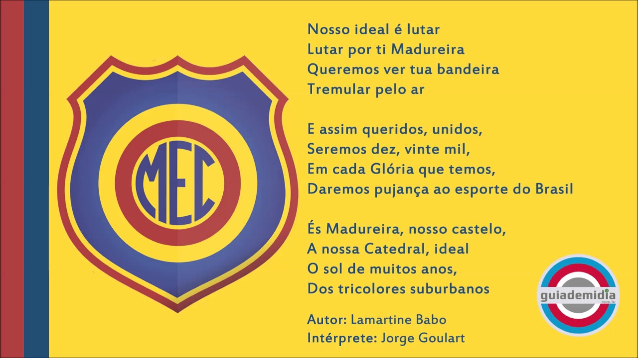 Hino do Madureira Esporte Clube ( RJ ) ,  [ Oficial ]  , [ Versão Atual ]