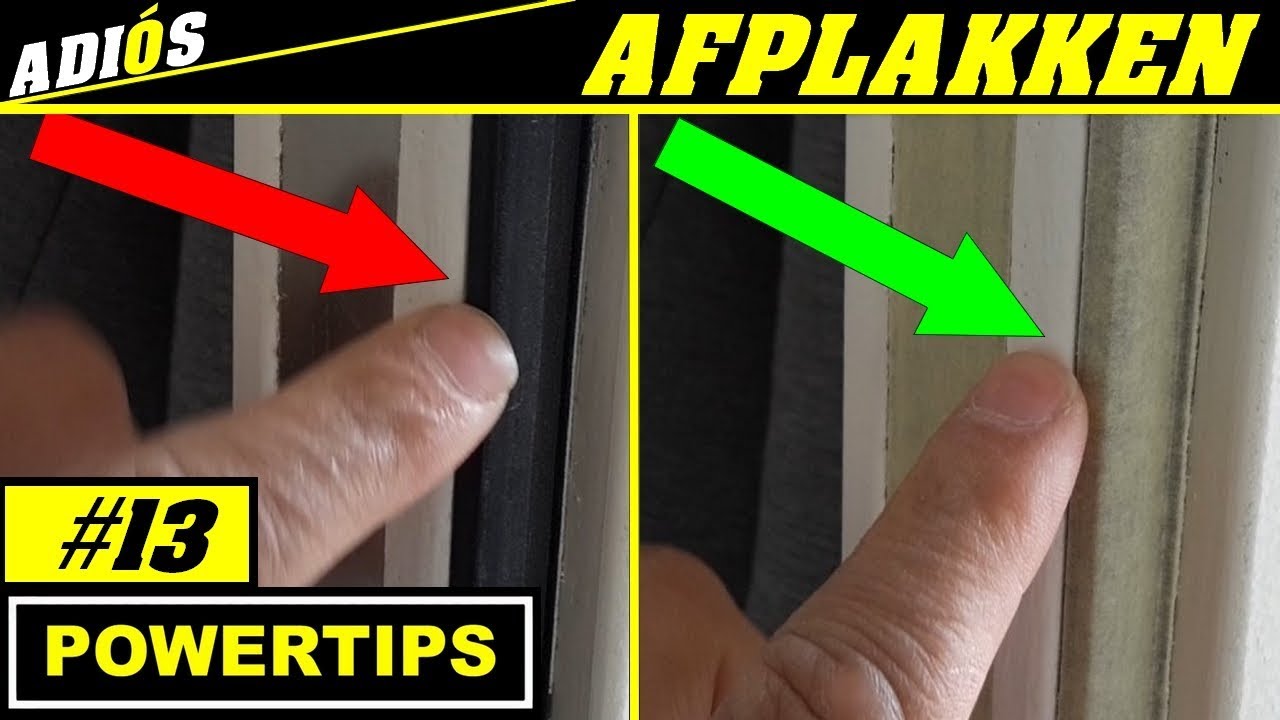 DEUREN SCHILDEREN~ tochtstrip afplakken. (Powertip #13)