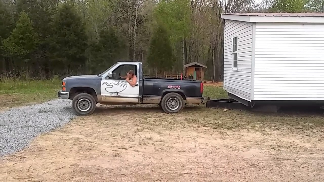 Part 2 1988 Chevy pulling mobile home. Trailer