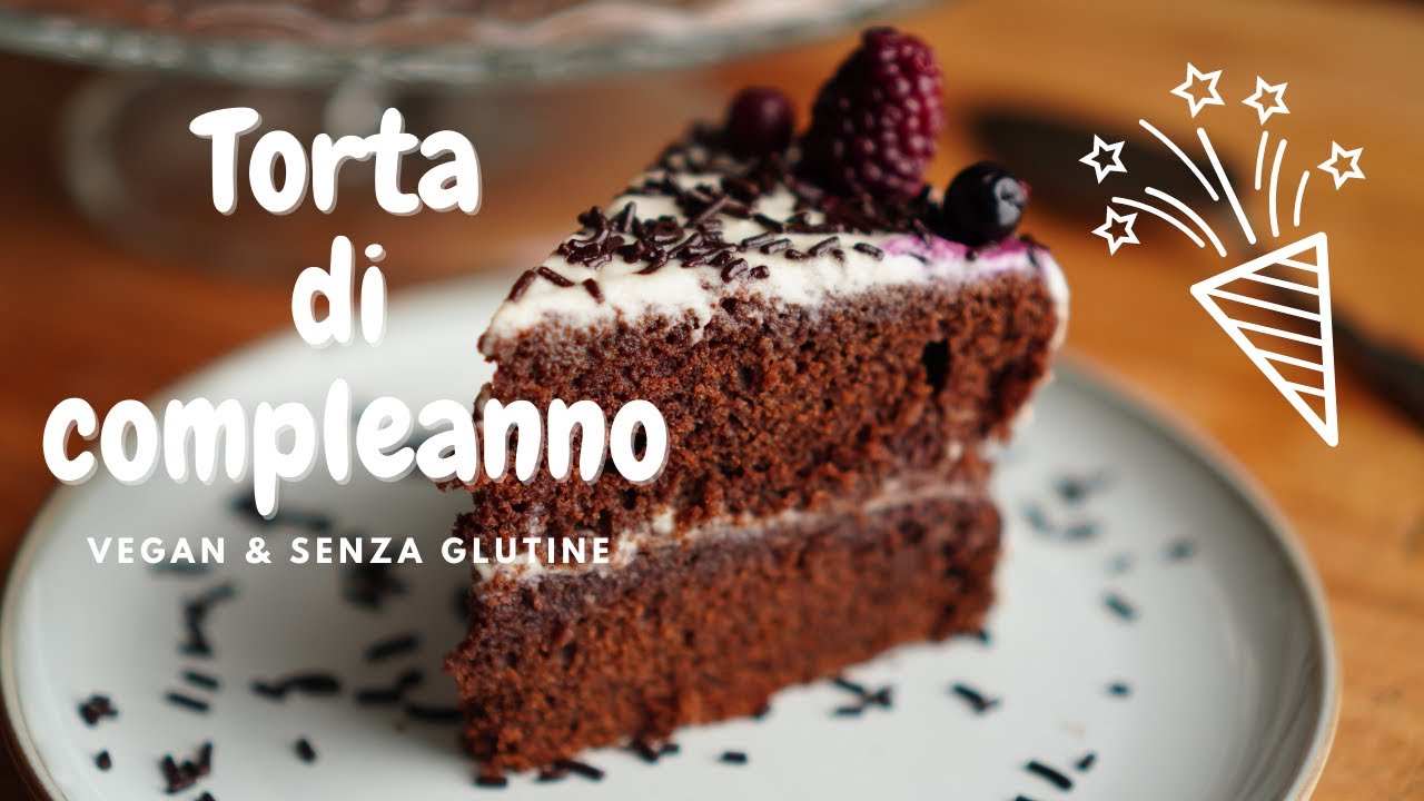 TORTA DI COMPLEANNO AL CACAO E FRUTTI DI BOSCO | VEGANA & SENZA GLUTINE