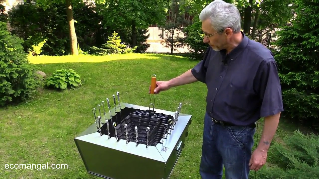 Бездымный, вертикальный Эко мангал. Гриль Эко.