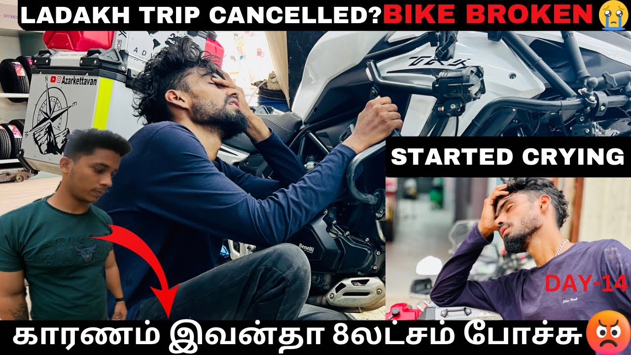 😭Ladakh ride cancelled💔|😓8லட்சம் போச்சு😭| |ladakh ride day-14| |tamil| #aksquad