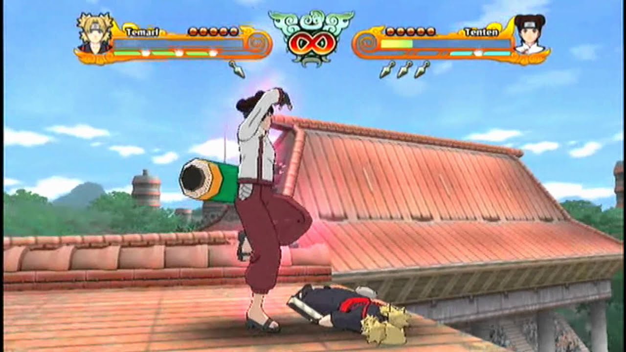 Naruto Clash of ninja Revolution 3 Shipuuden: Temari (brother) VS Ten Ten(me)