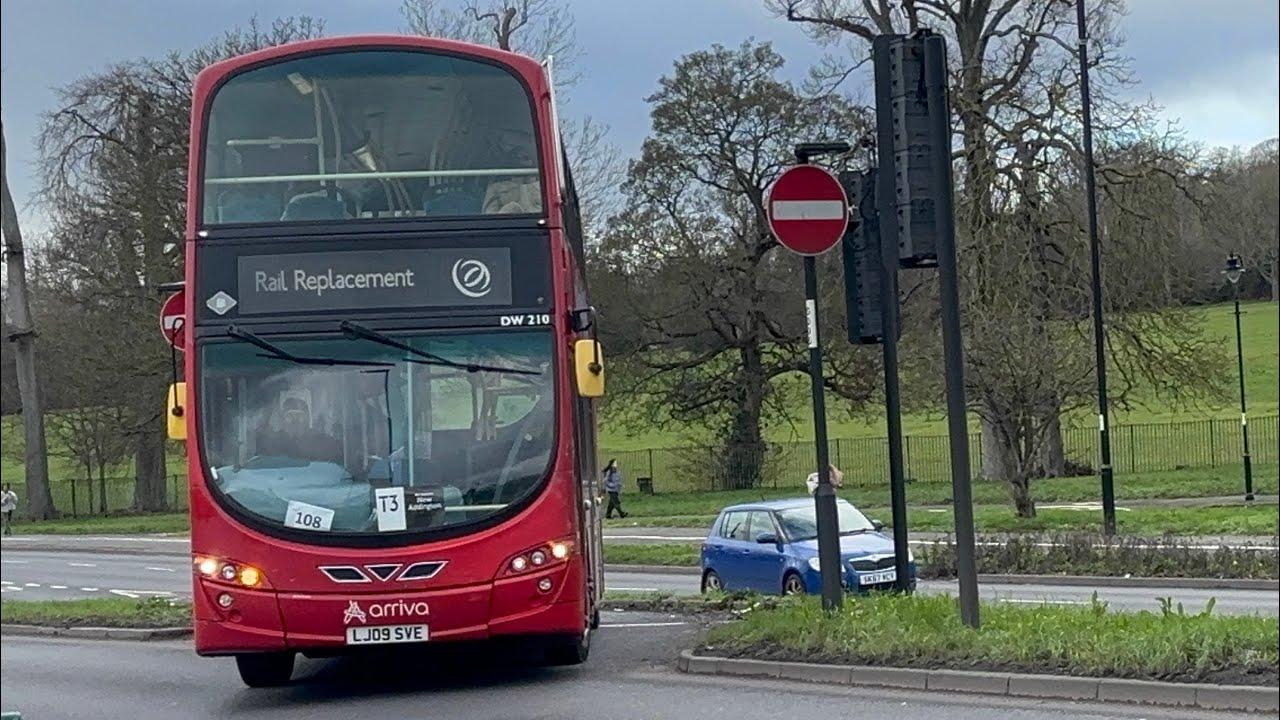 VDL DB300 Wright Gemini 2 Arriva London DW210 LJ09SVE Route T3 New Addington 