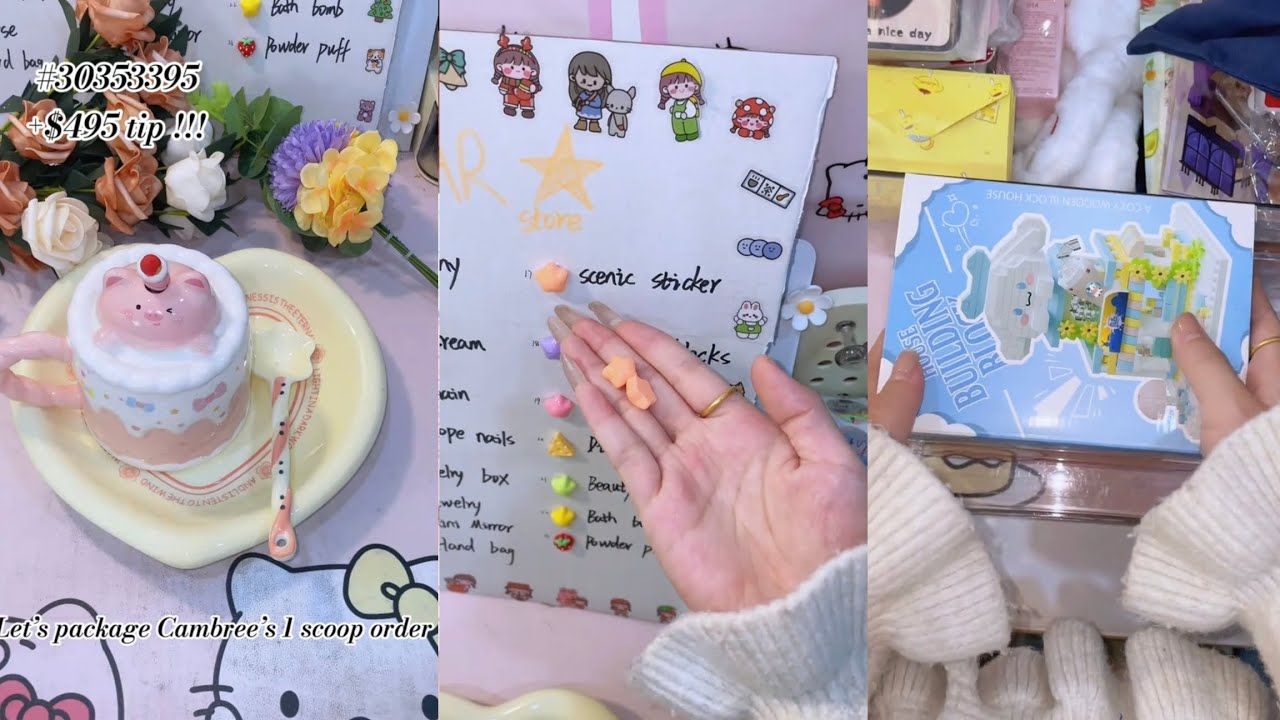 Packing Cute Stationery Orders ✨ Aesthetic ASMR Vibes🩷 