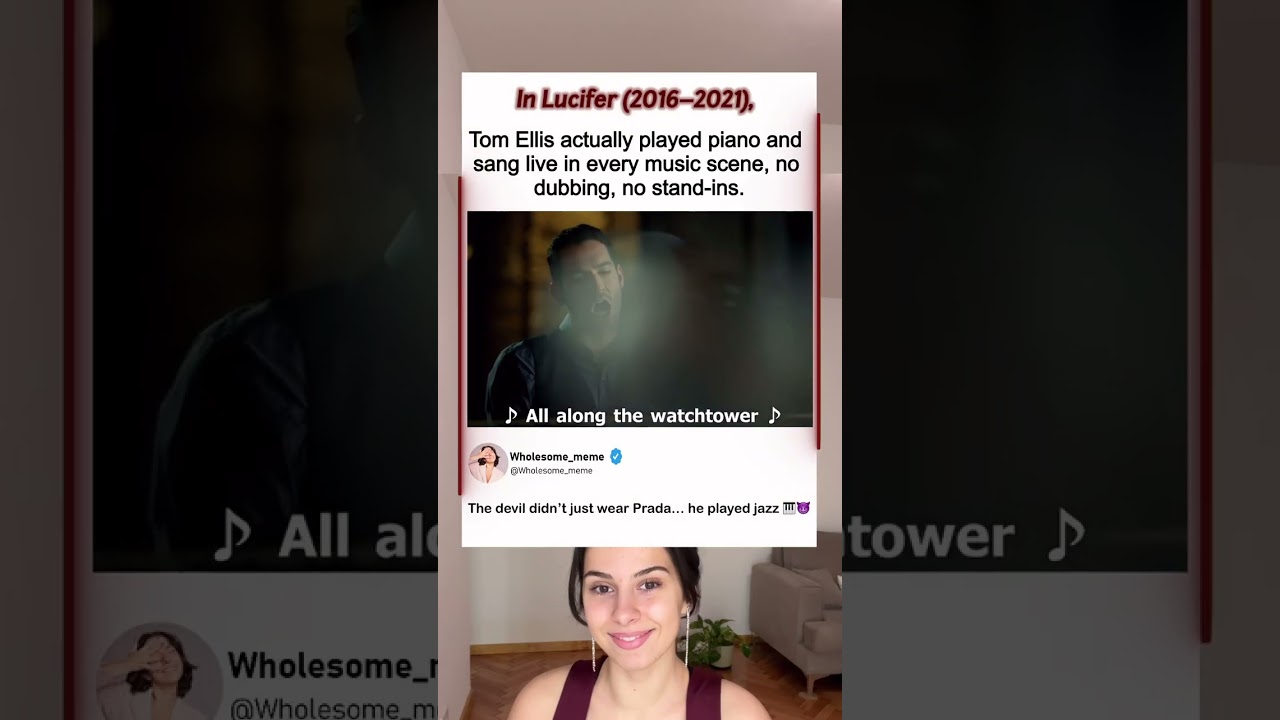In Lucifer (2016-2021),Tom Ellis actually played piano and sang live in every music scene, no dubbin