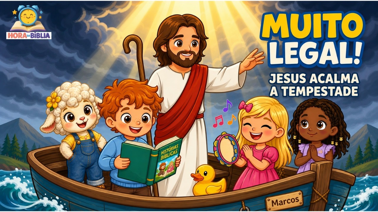 🌊 Jesus no Barco – Música Infantil Cristã | Bíblia para Crianças