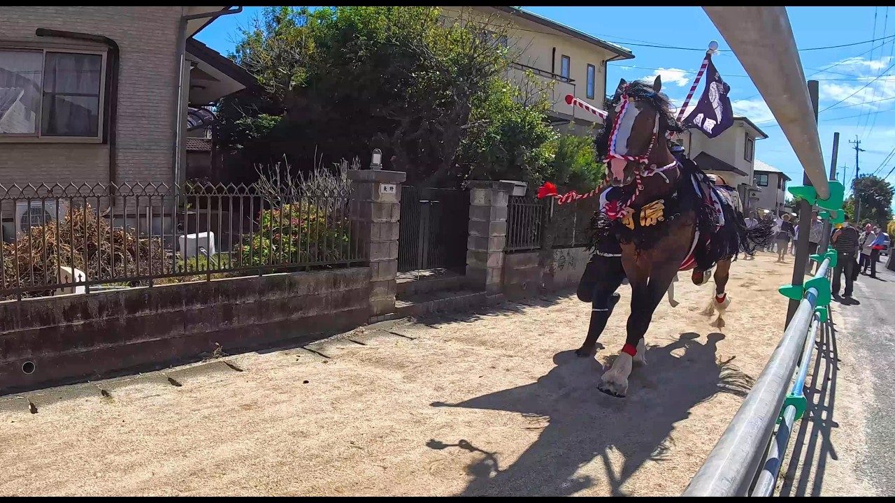 【4K】勇壮な神事「下がり馬」。河尻神宮秋季例大祭。