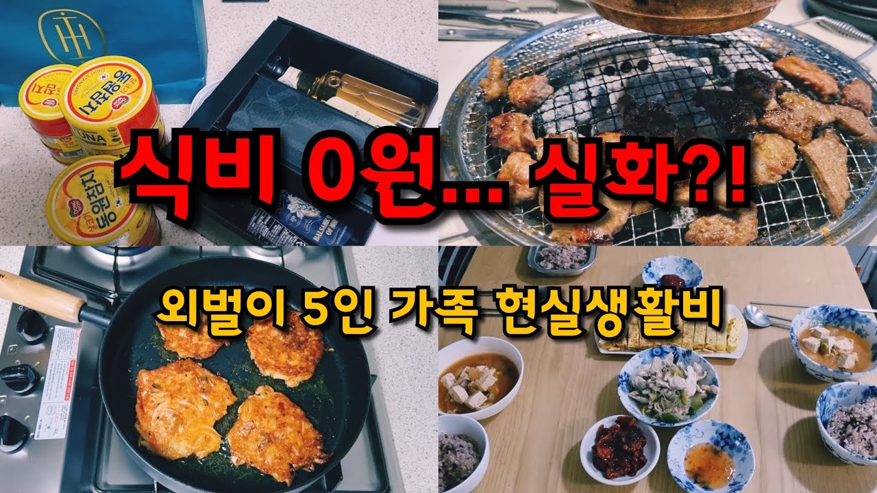 식비 0원으로 버틴 2월 3주차 생활비 공개 | 외벌이 5인 가족 현실 절약 생활