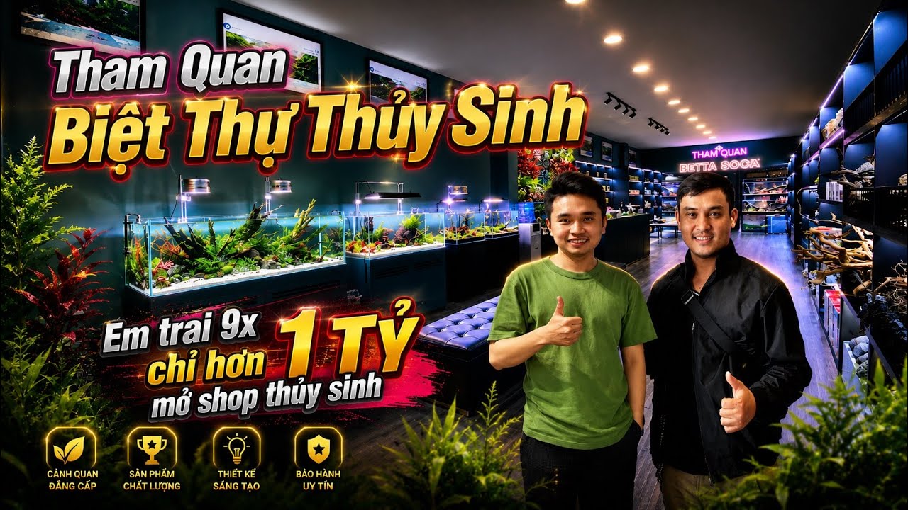 Tham Quan Biệt Thự Thuỷ Sinh | Em Trai Chi Hơn 1 Tỷ Mở Tiệm Thuỷ Sinh | SEN AQUATIC | Betta Sales