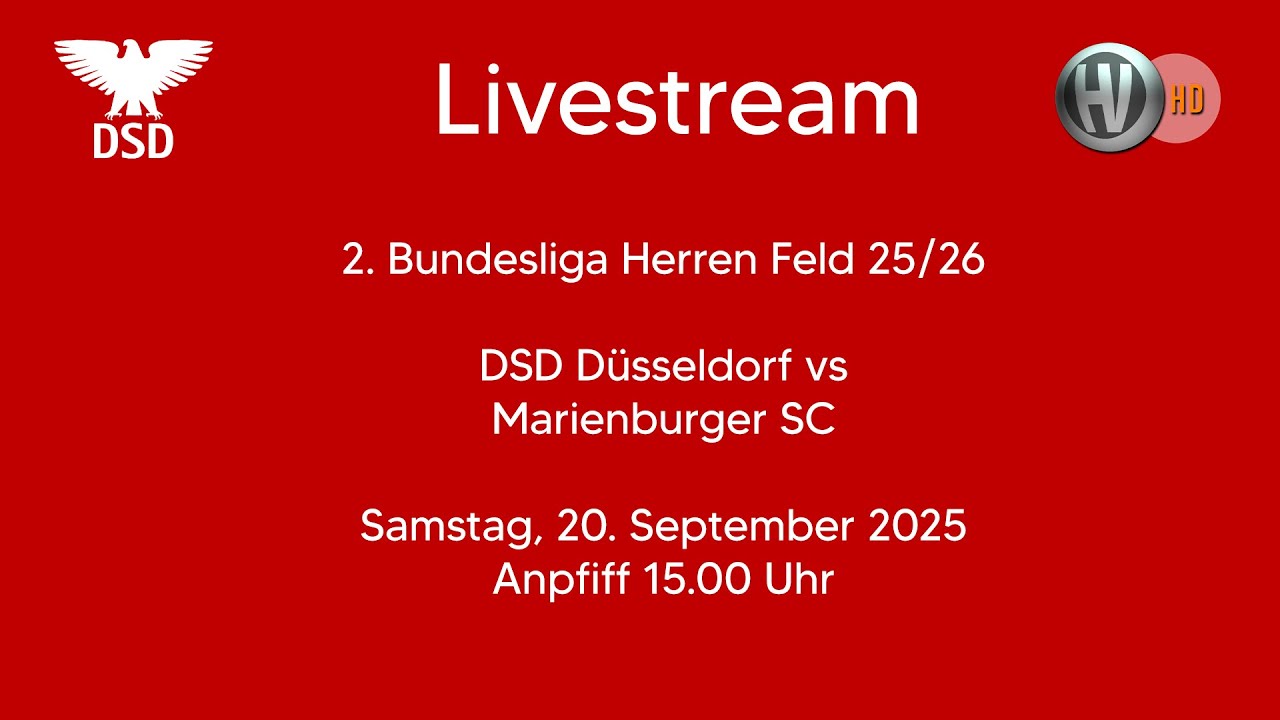 2. Feldhockey Bundesliga Herren - DSD vs. Marienburger SC