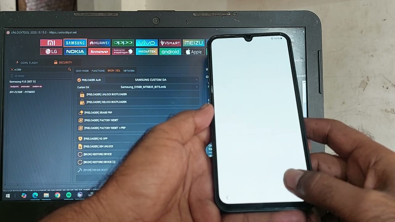 Samsung F15  E156b frp unlocktool bit 5