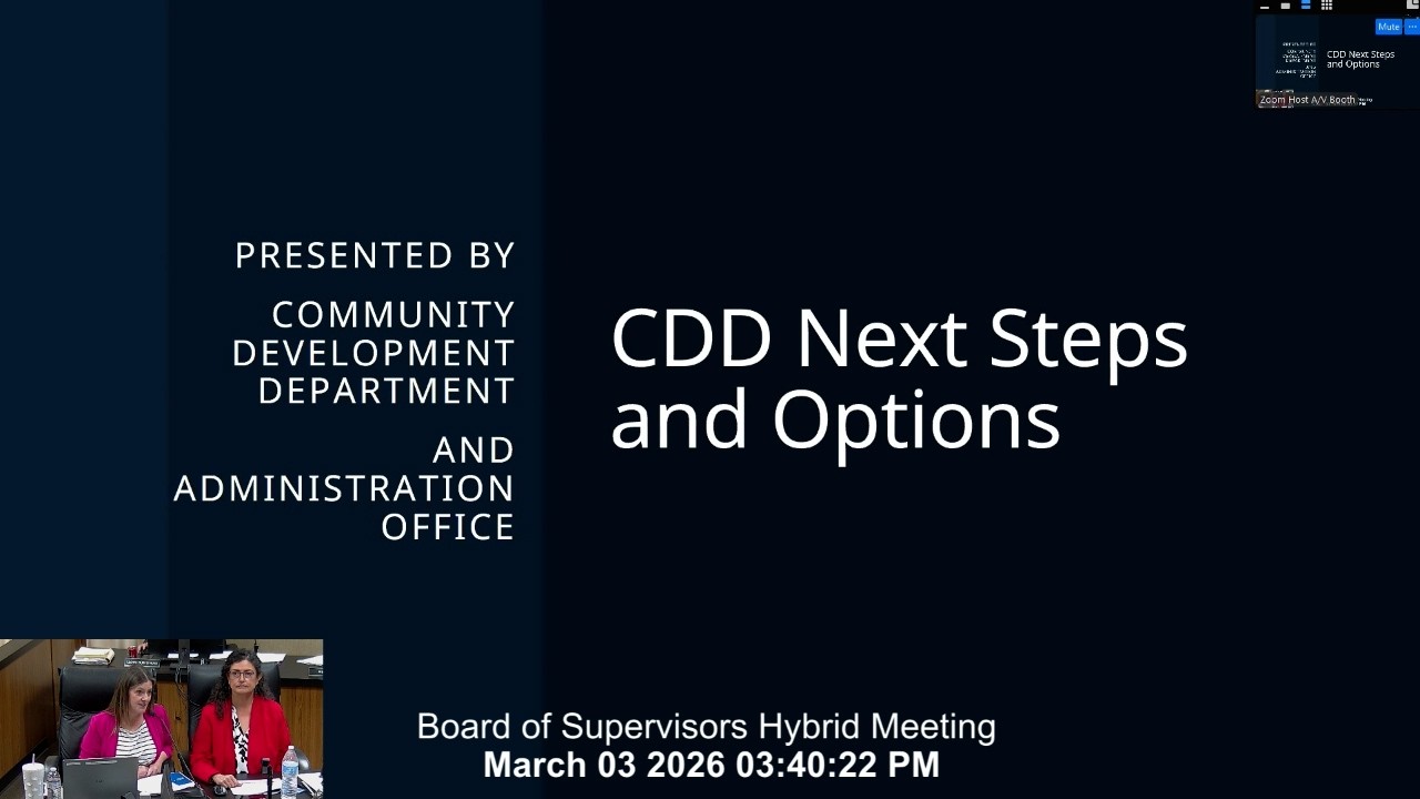 Board of Supervisors Tues Mtg 03-03-2026 · Community Development Department Loan Repayment Plan