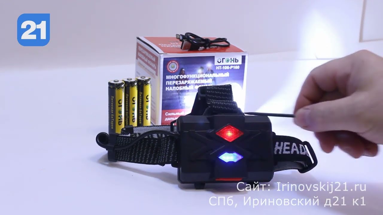 Мощный налобный фонарь HT-106-P160