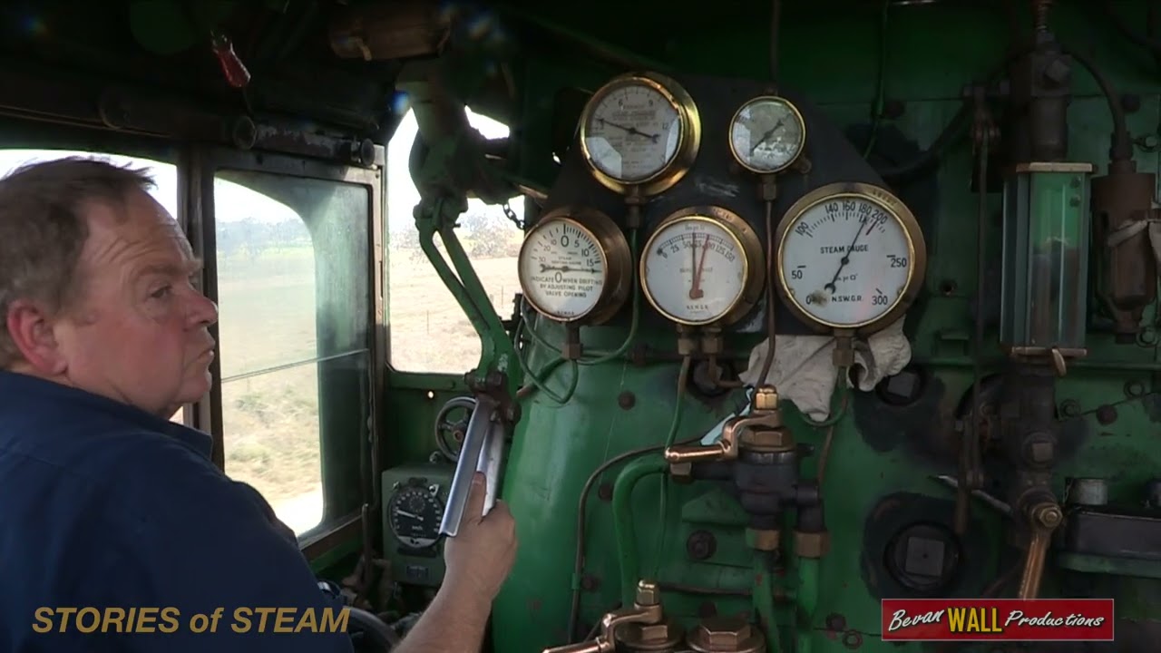Australian steam locomotive 3642 - cab ride up Tumulla bank - August 2015.
