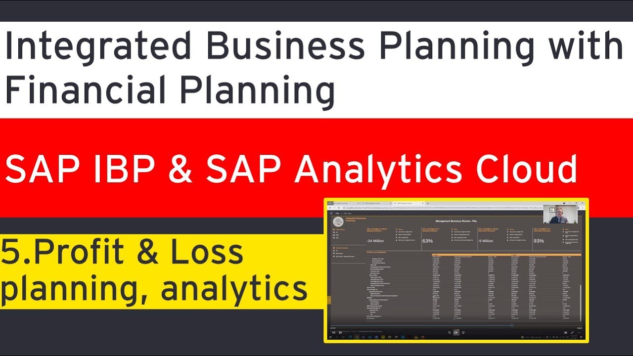5 P&L PLANNING in SAP IBP and SAP Analytics Cloud (SAC)
