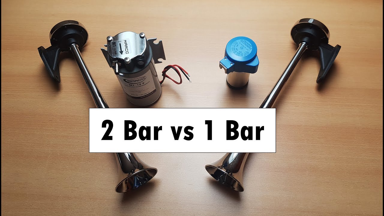 Marco 39 cm Horn 1 Bar vs 2 Bar Vergleich - Lohnt sich der 2 Bar Kompressor?