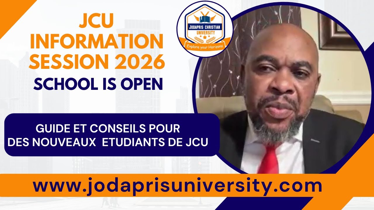 IMPORTANT CONSEIL ET MESSAGE DE MOTIVATION, DU GUIDE DES NOUVEAUX ET POTENTIELS ÉTUDIANTS À JCU.
