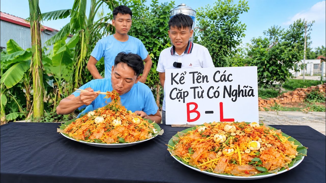 Hưng Vlog - Tr&ograve; Chơi Thi Ăn B&aacute;nh Tr&aacute;ng Trộn Kể T&ecirc;n Từ C&oacute; Nghĩa Bắt Đầu Bằng Chữ B&L Nhận Thưởng 500$
