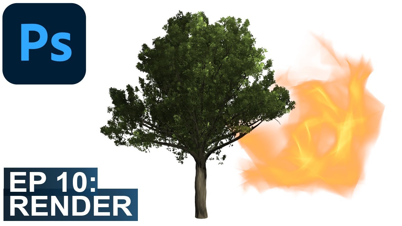 How to use Render Filters in Adobe Photoshop CC (Flame & Tree) (Every Effect Explained Ep. 10)