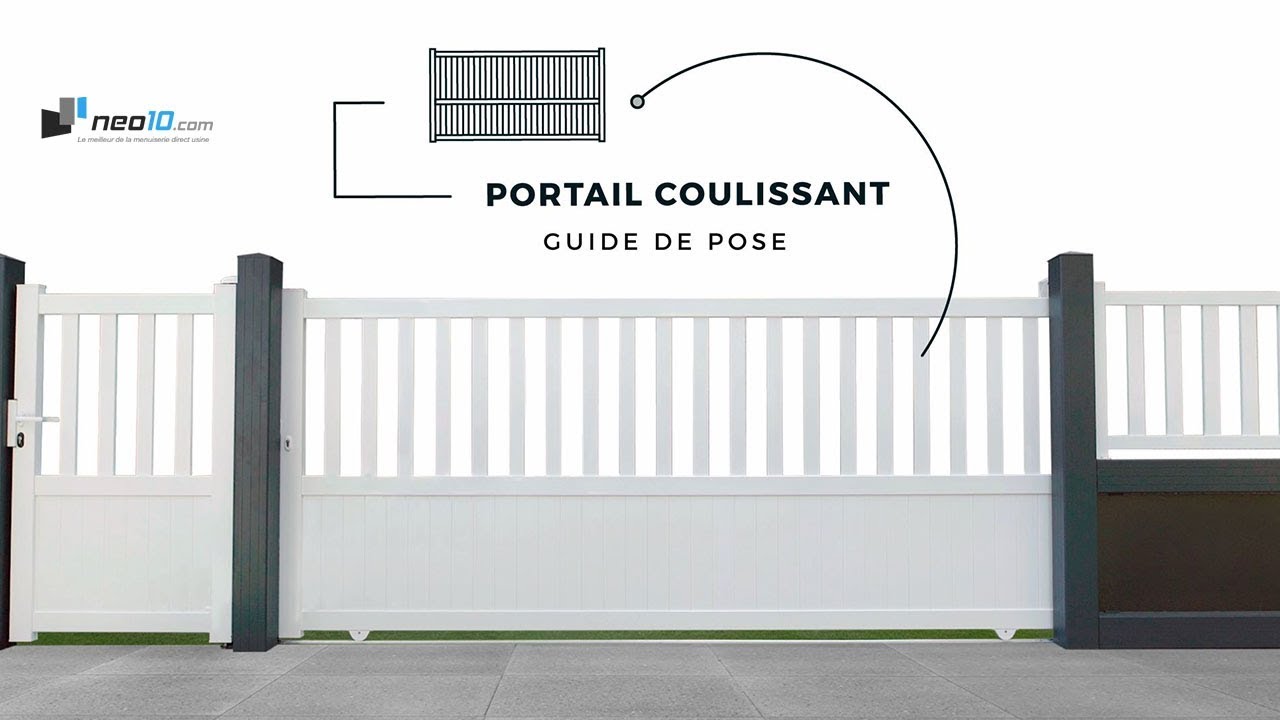 Portail coulissant aluminium guide de pose V1
