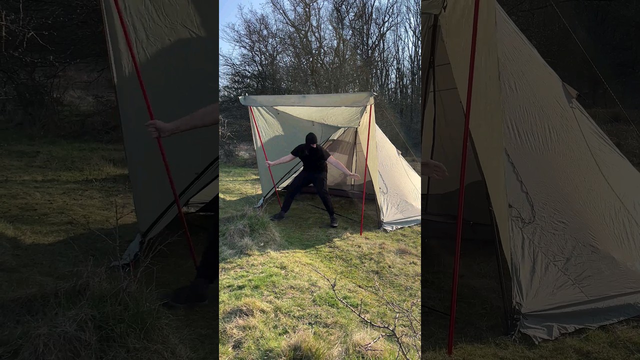 Cortul Teepee nu te lasă la greu :) #camping #romania