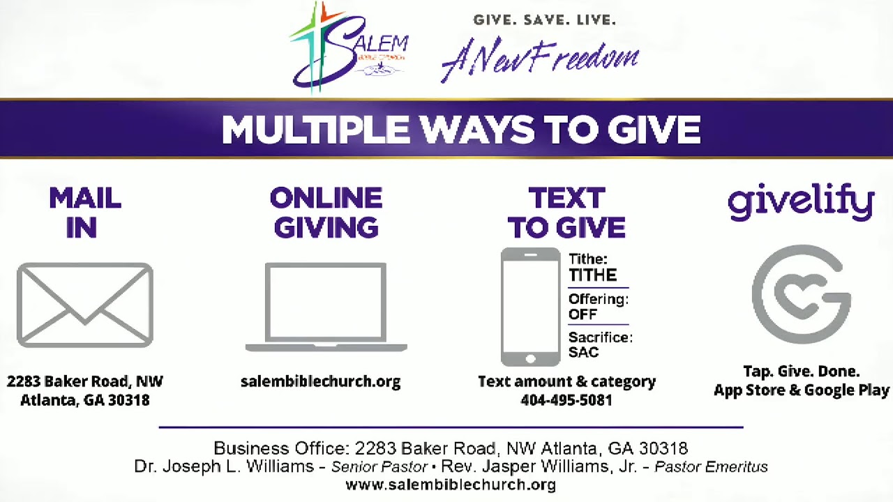 Salem Bible Church- Atlanta Campus Sunday Worship Experience - 02/01/2026