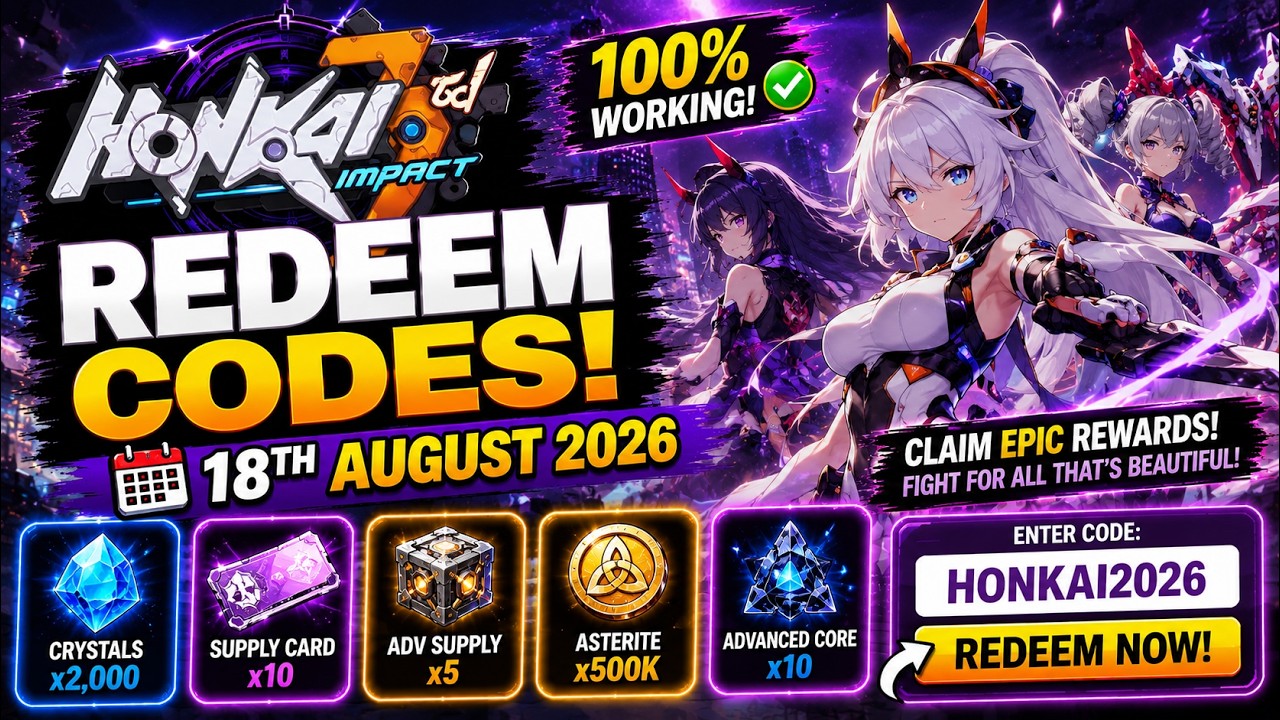 Коды для Honkai Impact 3rd | Промокоды Honkai Impact 3 | Коды Honkai Impact 3