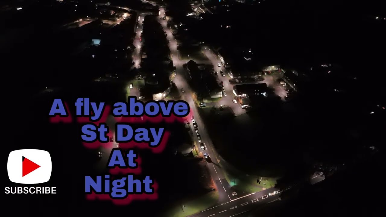 St Day from above at night 